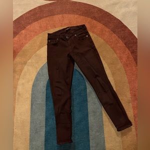 7 for all Mankind skinny stretch dark burgundy pants